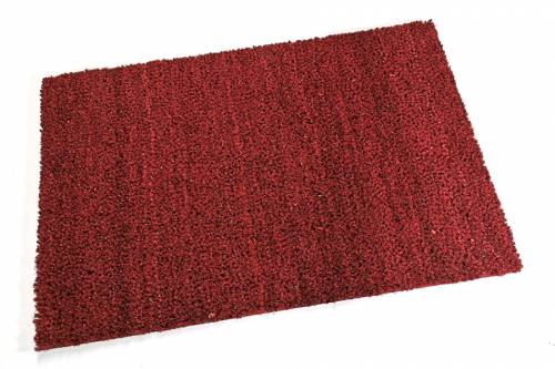 Kokos Matte, Höhe: 17 mm, 58,5 x 38,5 cm, Fußabtreter aus Kokosfasern, Rot