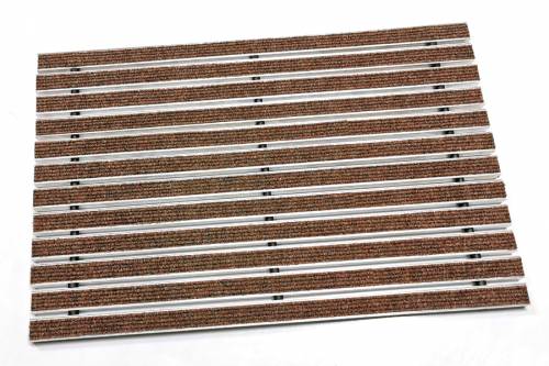 Sauberlaufmatte Smart, 12 mm, 58,5 x 38,5 cm, mit Ripseinlagen, Braun, Fußmatte zum Bodeneinbau