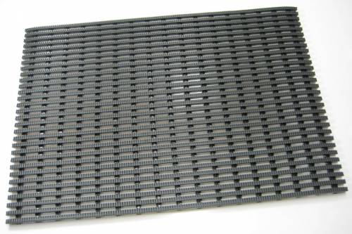 Sauberlaufsystem Vinyl Bodenrost, Höhe: 15 mm, 78,5 x 58,5 cm, Schwarz, Fußmatte für Außen