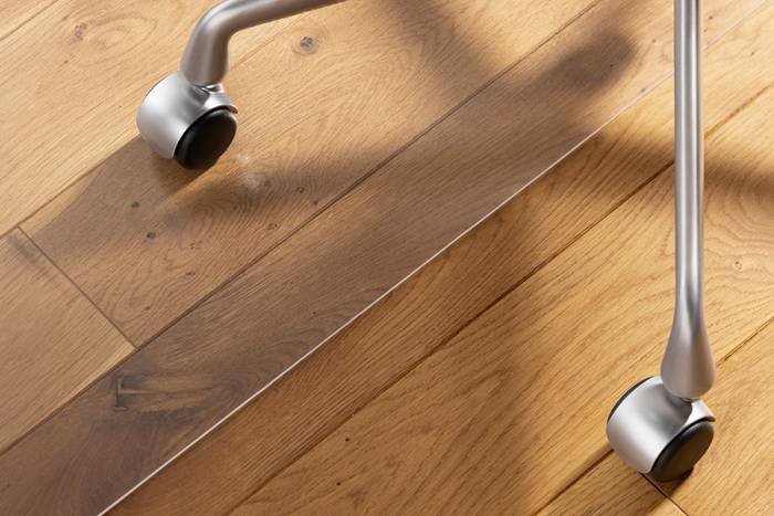 Preview: Bodenschutzmatte für Hartböden mit spezieller VAB-Haftschicht