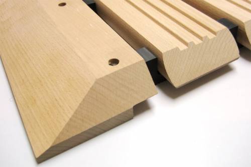 Industrie Holzrost, 35 mm, 100 x 200 cm, 3-seitig abgeschrägt, Buche, ideal vor CNC Fräsen oder Maschinen