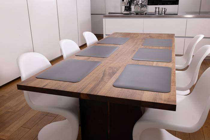 Tischset Purosens Silk 50x35 Dunkelgrau