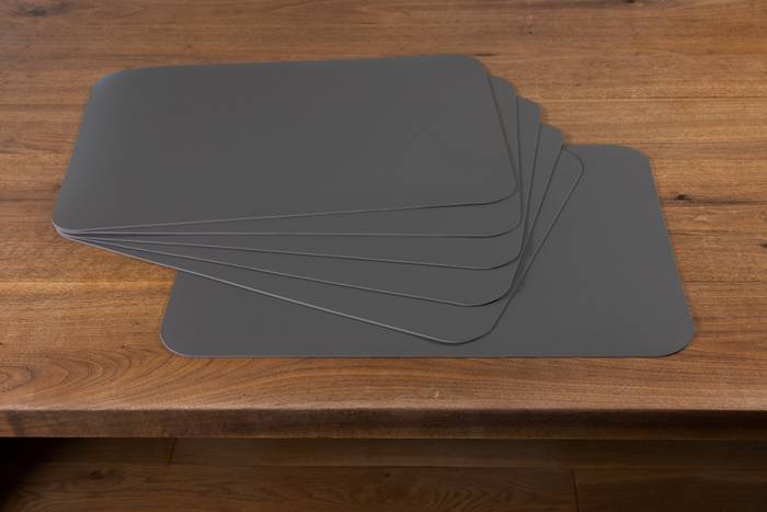 Preview: Tischset Purosens Silk 50x35 Dunkelgrau