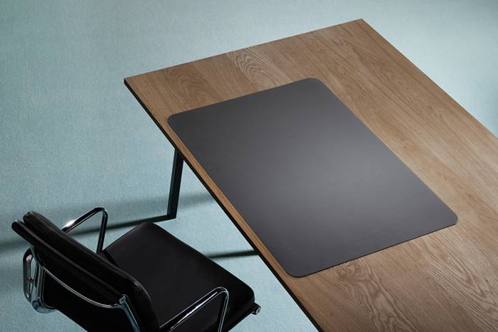 Schreibtischmatte Purosens Silk 60x90 Dunkelgrau