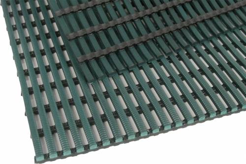 Nassraummatte Heron Rib 2000, 10 mm, Rollenware 50 cm breit, Grün, antibakteriell, für Saunabereiche