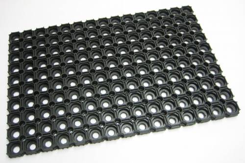 Ringgummimatte schwarz 60 x 80 cm 