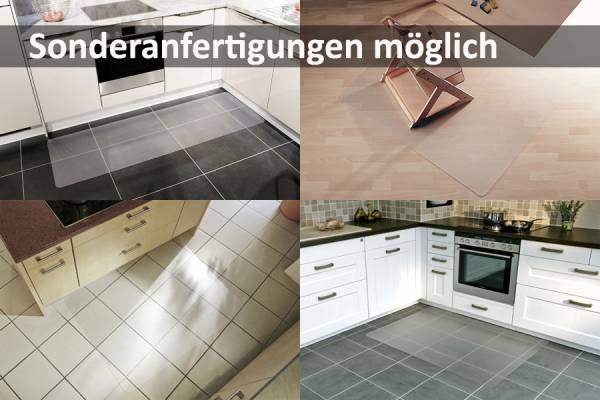 Küchen Bodenschutzmatte, 120 x 180 cm, für Laminat, Parkett-, PVC- & Steinböden