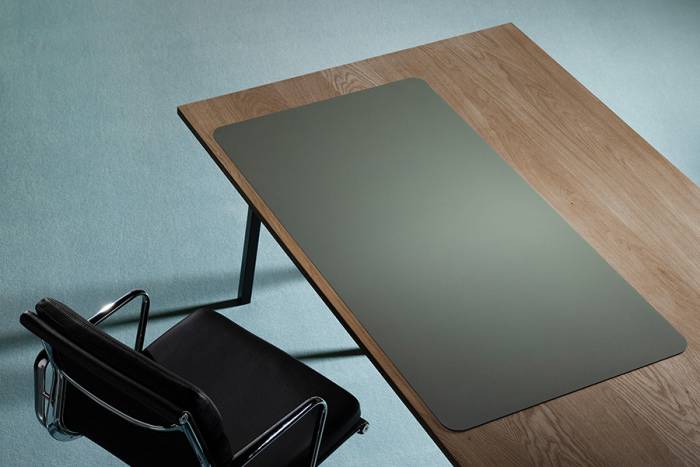 Schreibtischmatte Purosens Silk 60x120 Dunkelgrün