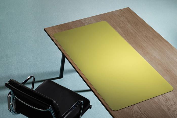 Schreibtischmatte Purosens Silk 60x120 Gelb Grün