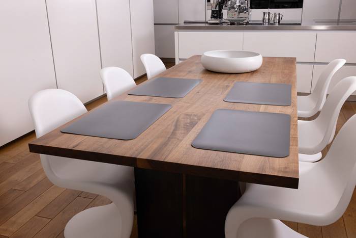 Tischset Purosens Silk 50x35 Dunkelgrau