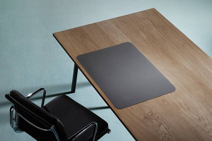 Schreibtischmatte Purosens Silk 50x70 Dunkelgrau